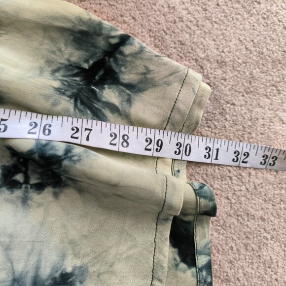 Zara Tie Dye Forest Fairy Whimsical Boho Lagenlook Artsy Satin Retro 90s Tunic S - Picture 7 of 8